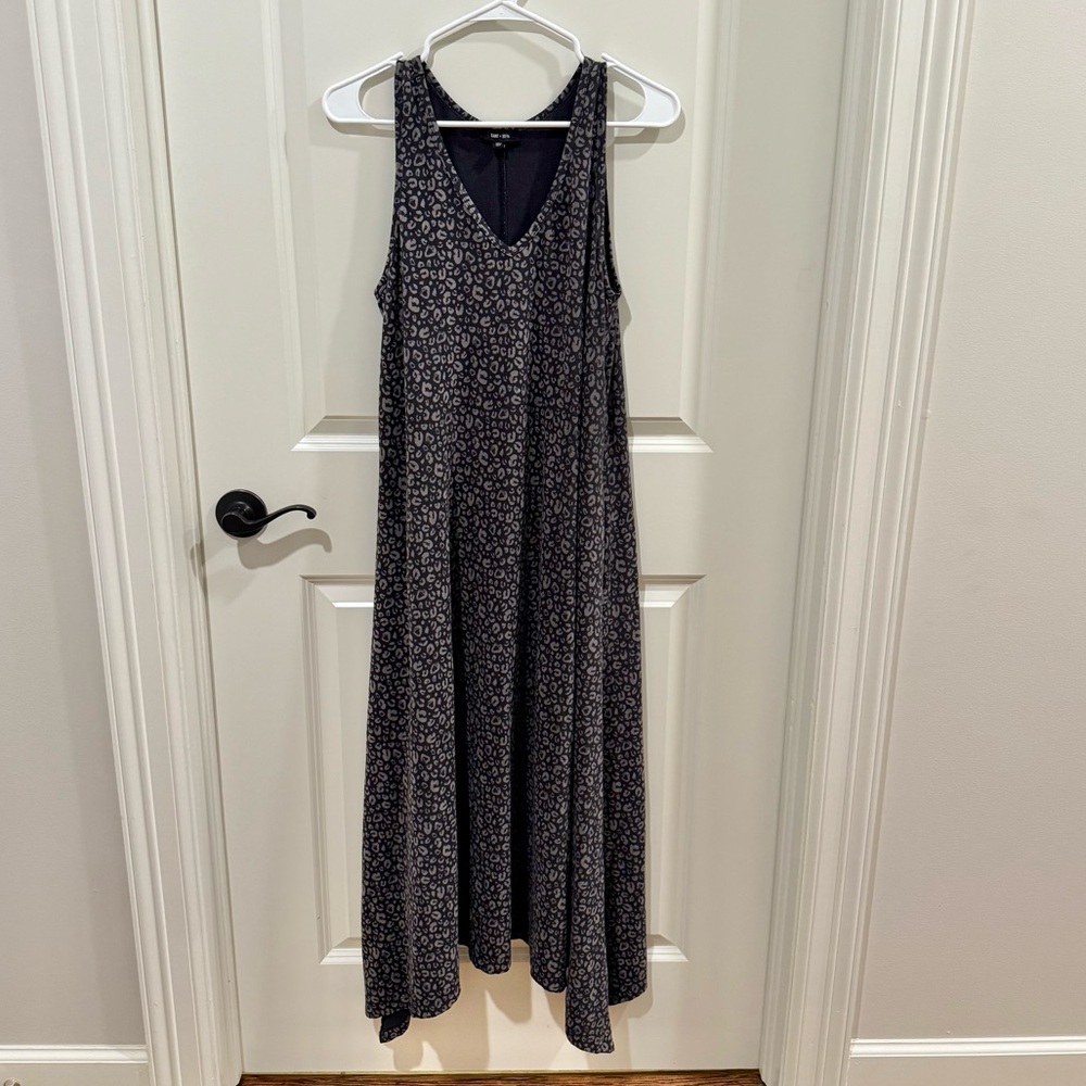 Saint + Sofia Maxi Dress Animal Print Sleeveless 8 Coastal Euro Summer